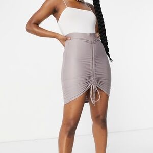 Club L London Skirt Women 6 Asos Lavneder Purple Ruched Mini Scrunched B17